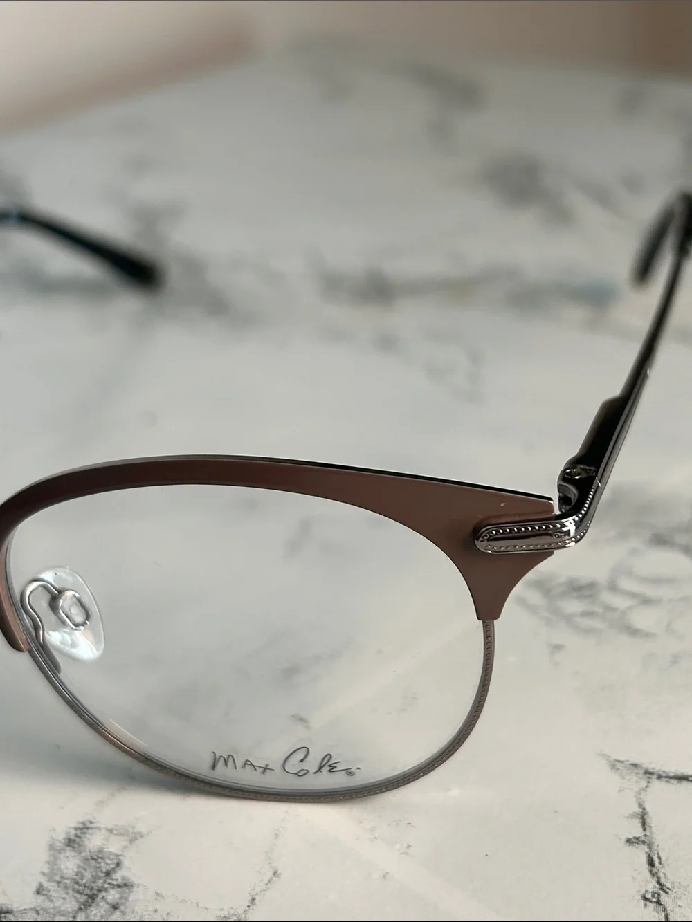 Max Cole MC 1518 Women’s Brown Cat-Eye Eyeglass Frames 50-19-145 NWT